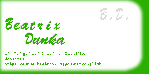 beatrix dunka business card